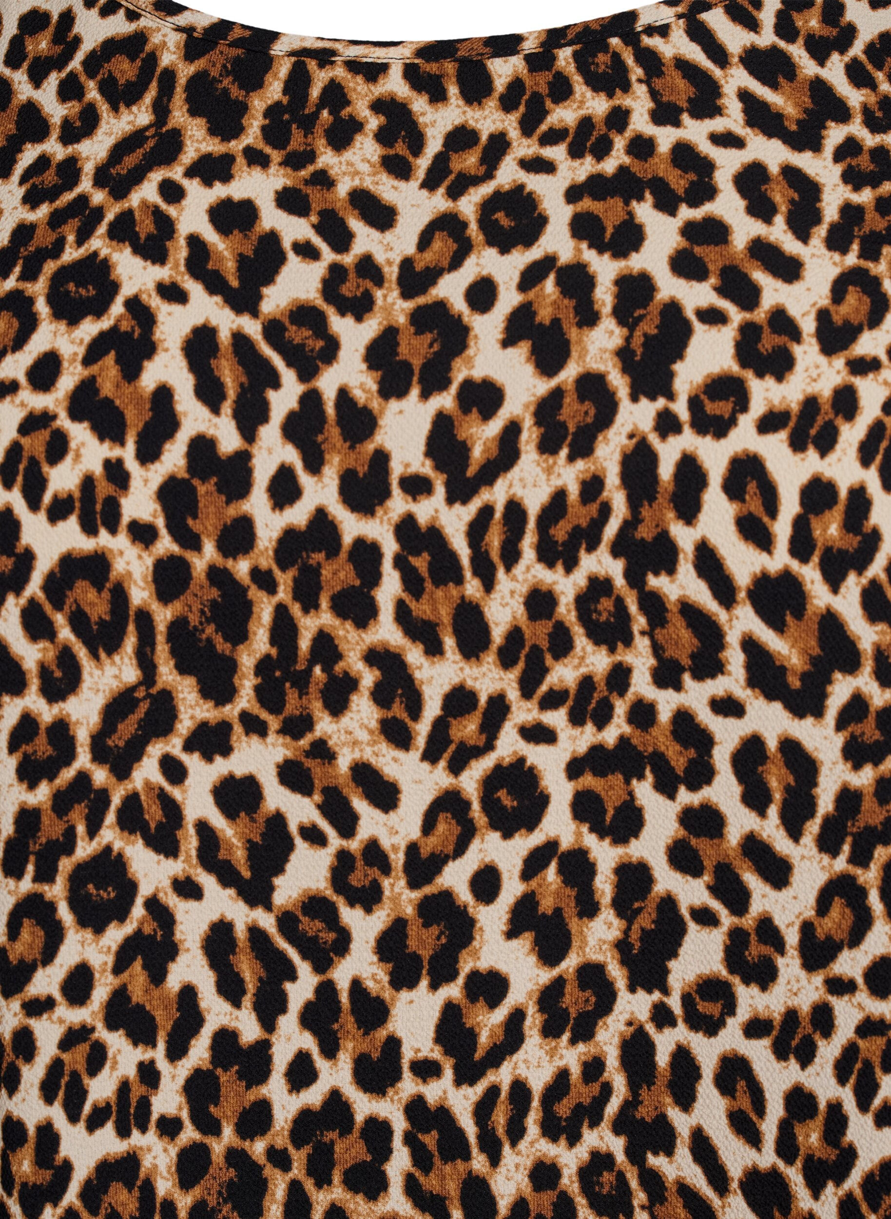 ZizziJurk met print en korte mouwen, Bruin, Packshot image number 2