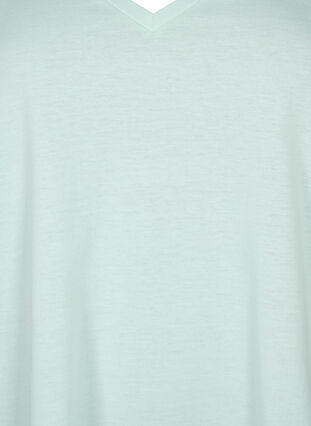T-shirt met korte mouwen en v-hals, Honeydew, Packshot image number 2