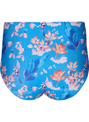 Bas de bikini taille extra haute avec imprimé, Bright Blue Print, Packshot image number 1