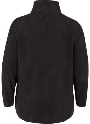 Fleece vest met ritssluiting, Black, Packshot image number 1