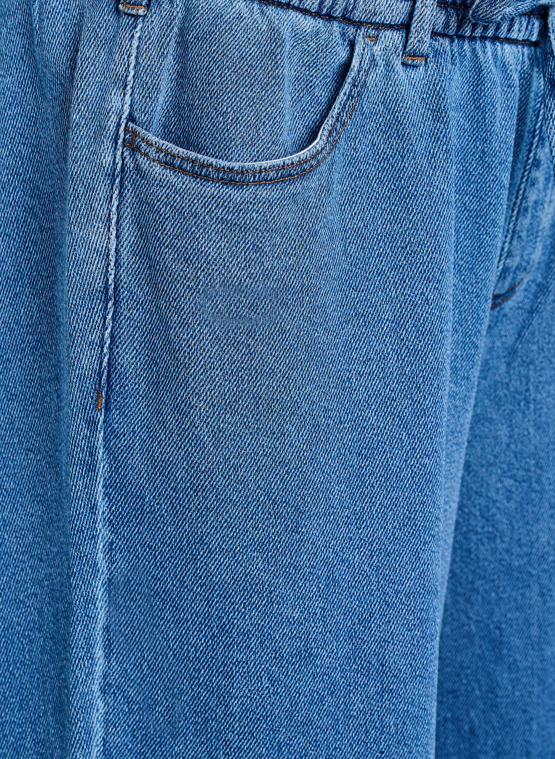 ZizziLosse pasvorm jeans met een elastische tailleband en een trekkoord, Blauw, Packshot image number 2