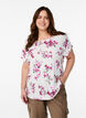 T-shirt met bloemenprint, Roze, Model image number 0