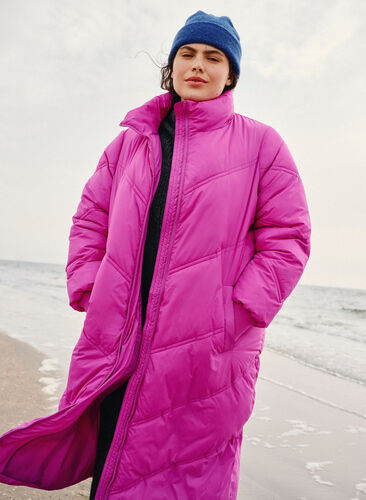 Longue veste polaire d'hiver, Rose Violet, Image image number 0