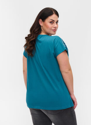 T-shirt en coton avec détails imprimés, Dragon Mel Feather, Model image number 1