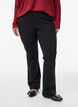 Pantalon bootcut en m&eacute;lange de viscose, Noir, Model image number 2