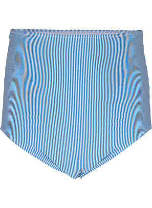 Bas de bikini rayé avec une taille extra haute, BlueWhite Stripe AOP, Packshot image number 0