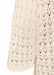 Gebreid vest met open broderie en V-hals, Beige, Packshot image number 3