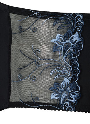 Culotte confortable avec mailles et dentelle colorée, Black Blue Comb, Packshot image number 3