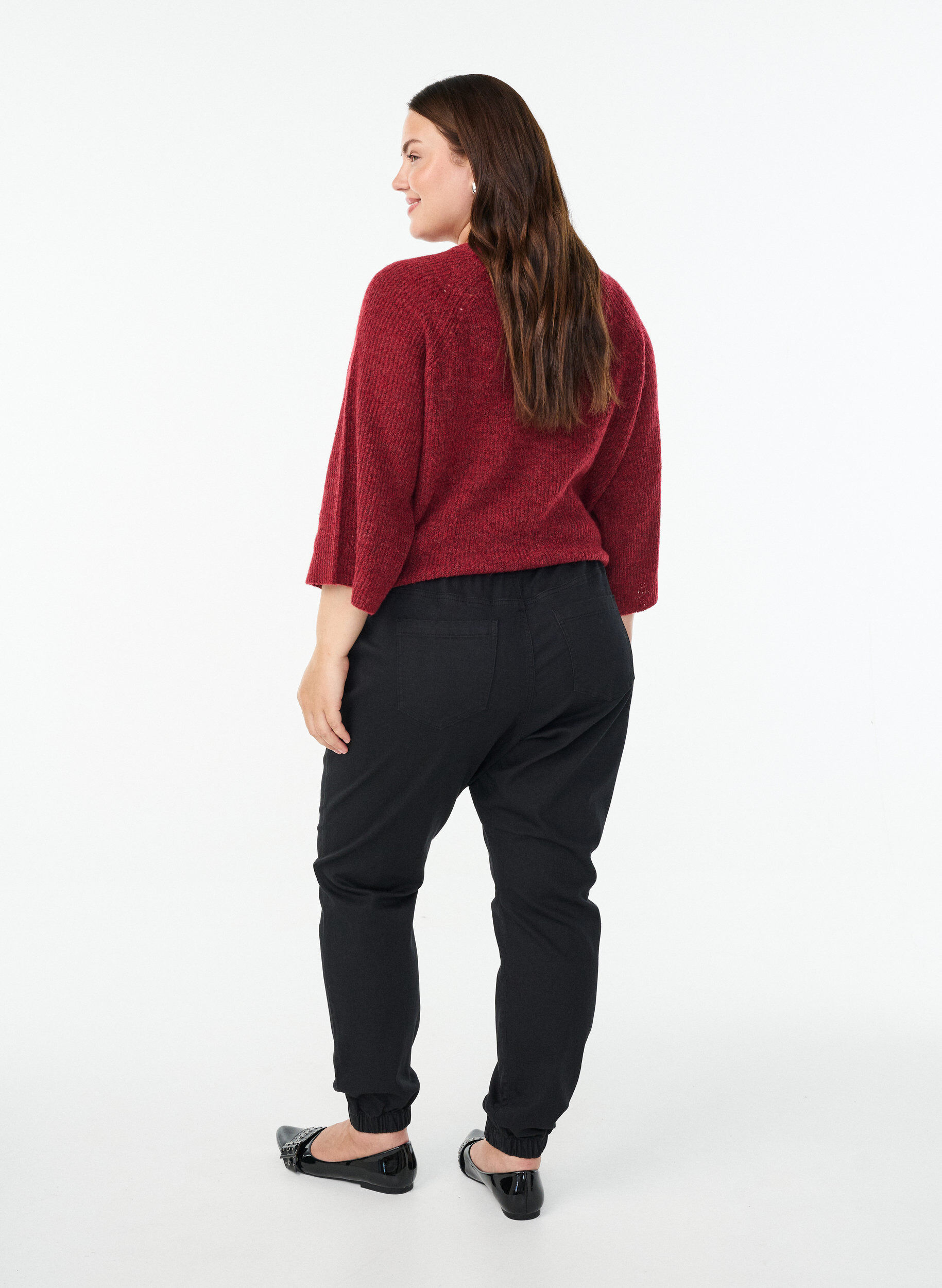 ZizziDenim joggers met zakken, Zwart, Model image number 1