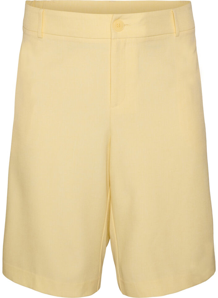 Short bermuda ample &agrave; taille haute, Jaune clair, Packshot image number 0