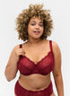 Soutien-gorge en dentelle avec armatures, Rhubarb, Model image number 0