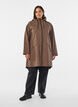 Regenjas met zakken en capuchon, Bruin, Model image number 1