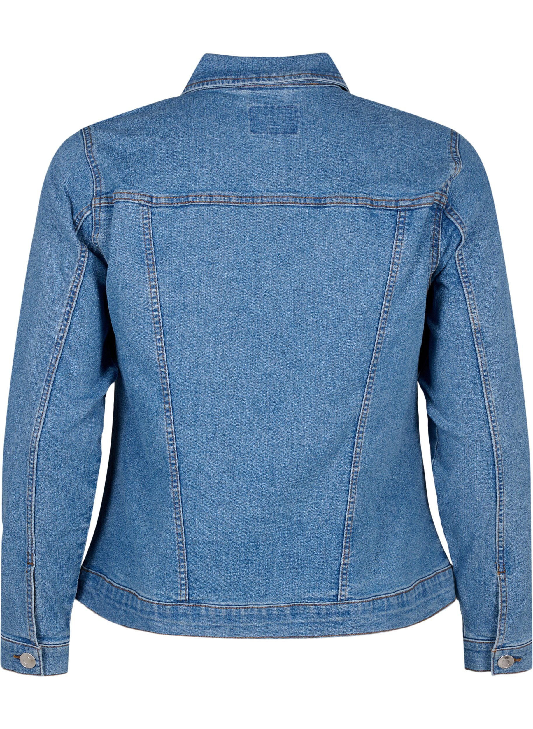 Zizzi FLASH - Veste en jean en m&eacute;lange de coton extensible, Bleu, Packshot image number 1