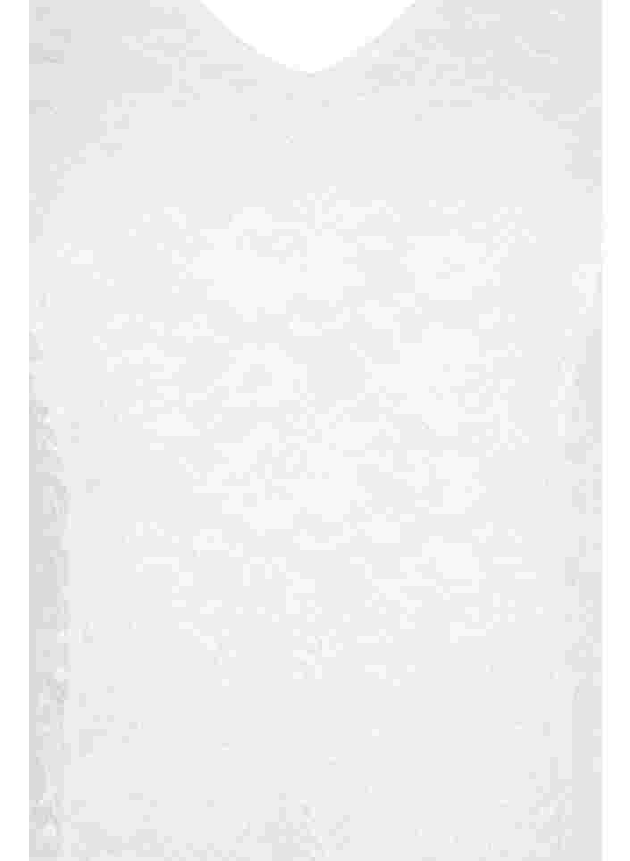 Robe en dentelle manches 3/4, White, Packshot image number 2