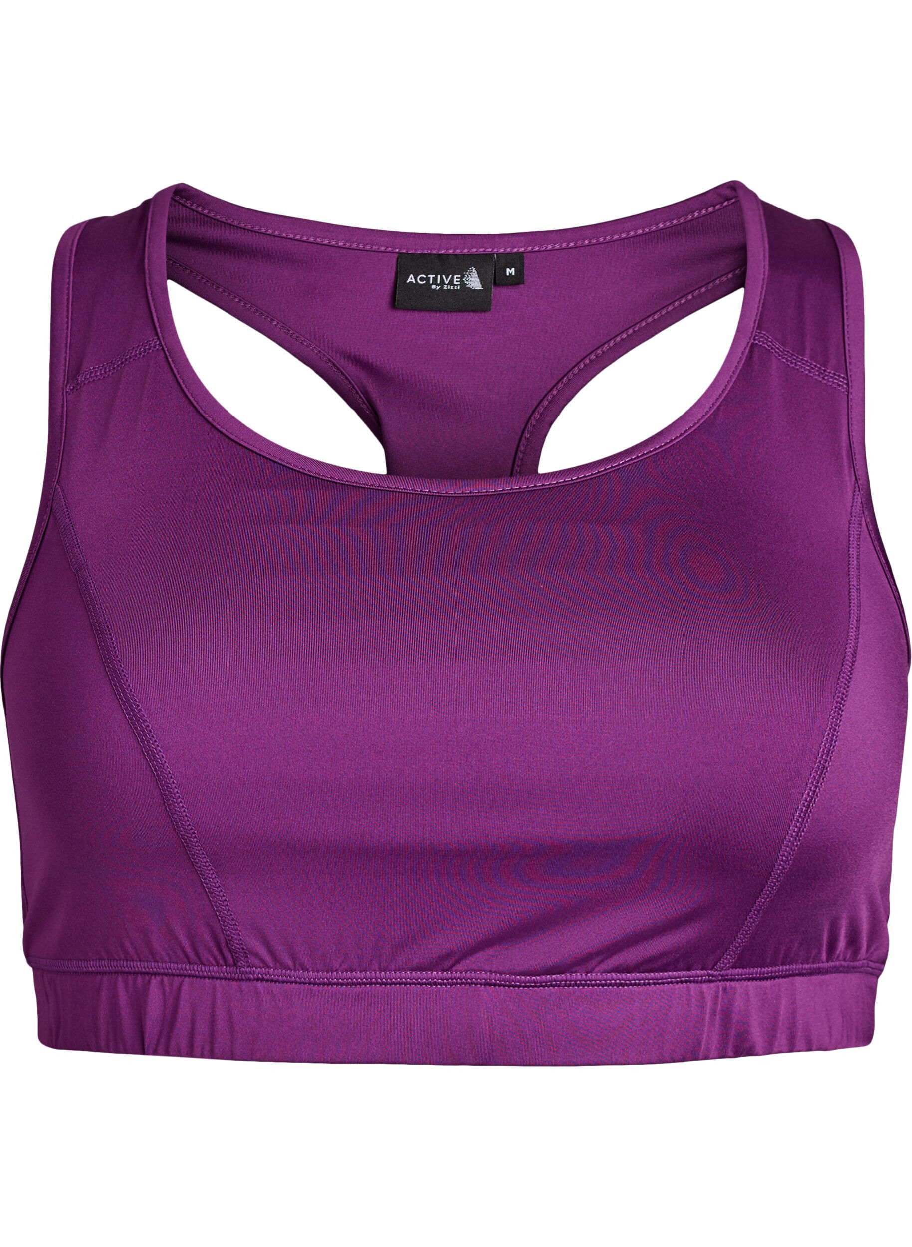 ZizziSport-bh met racerback, Paars, Packshot image number 0