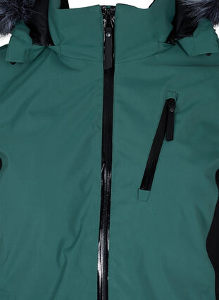 Ski jas met afneembare capuchon, Mallard Green Comb, Packshot image number 2