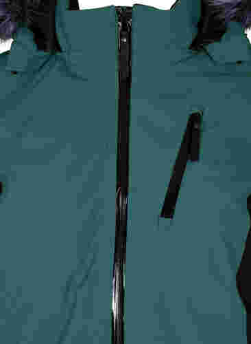 Ski jas met afneembare capuchon, Mallard Green Comb, Packshot image number 2