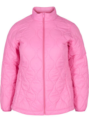 Veste matelassée avec fermeture éclair et poches, Hot Pink, Packshot image number 0