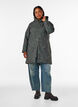 Gewatteerde winterjas met bloemenprint, Groen, Model image number 1