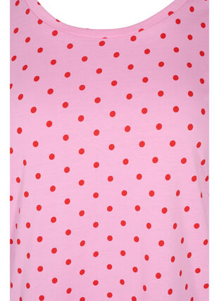 T-shirt en coton à pois, Prism Pink W. Dot, Packshot image number 2