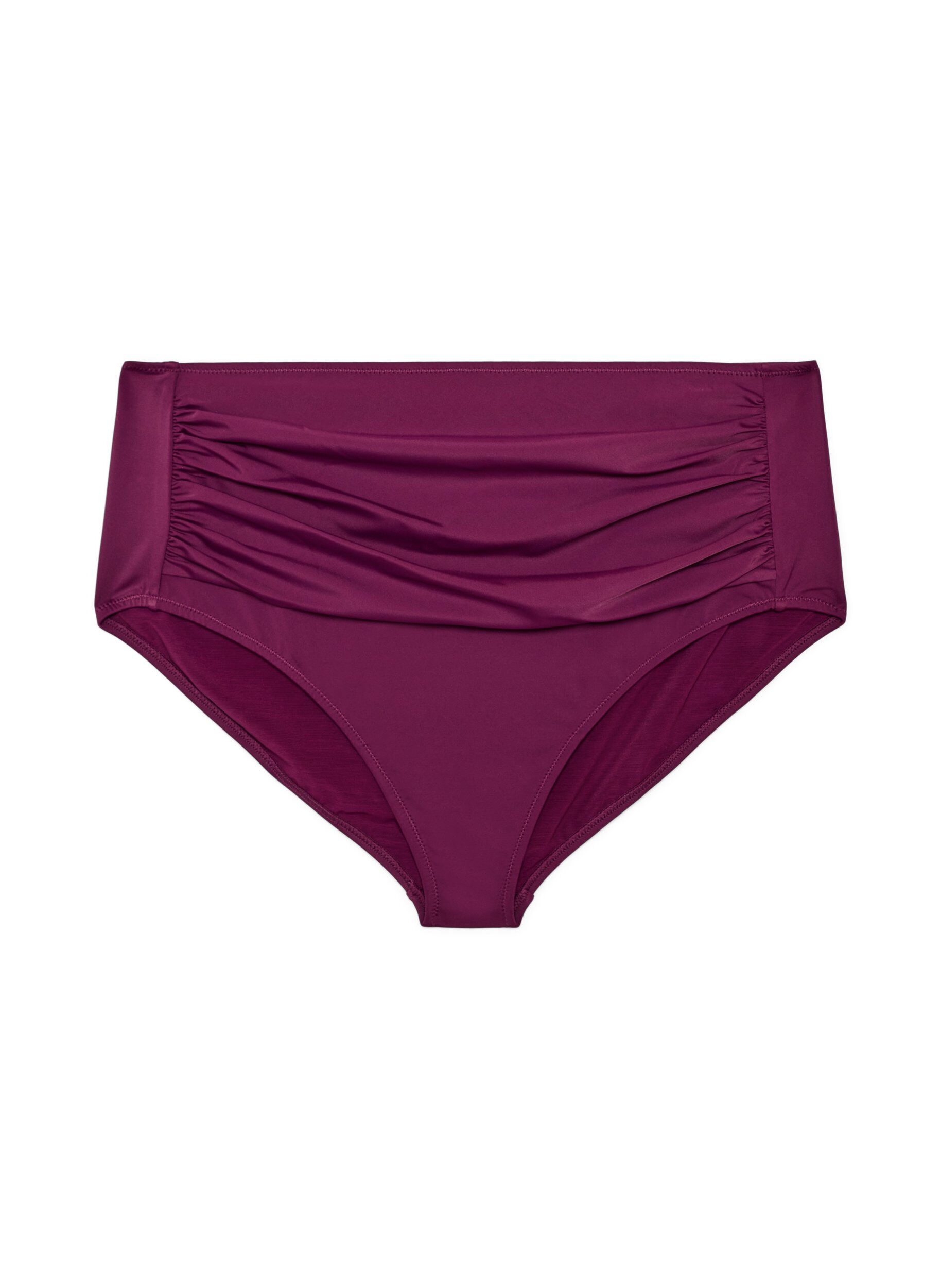 Culotte de bikini taille haute avec drap&eacute;