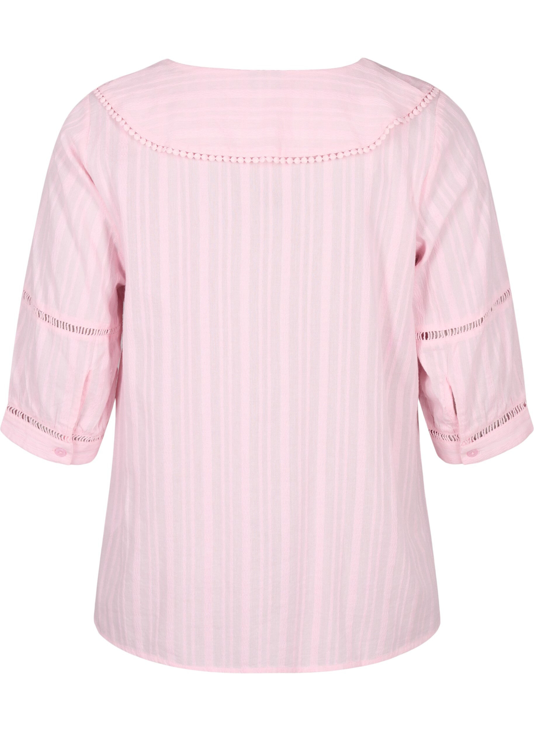 ZizziBlouse met 3/4 mouwen en kant, Almond Blossom, Packshot image number 1