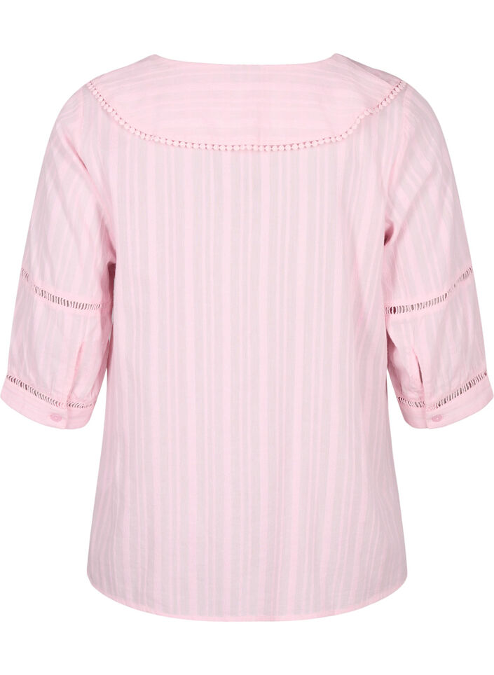 Chemisier à manches 3/4 et dentelle, Almond Blossom, Packshot image number 1