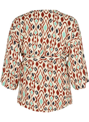 Kimono en viscose avec lien à nouer , Angora AOP, Packshot image number 1