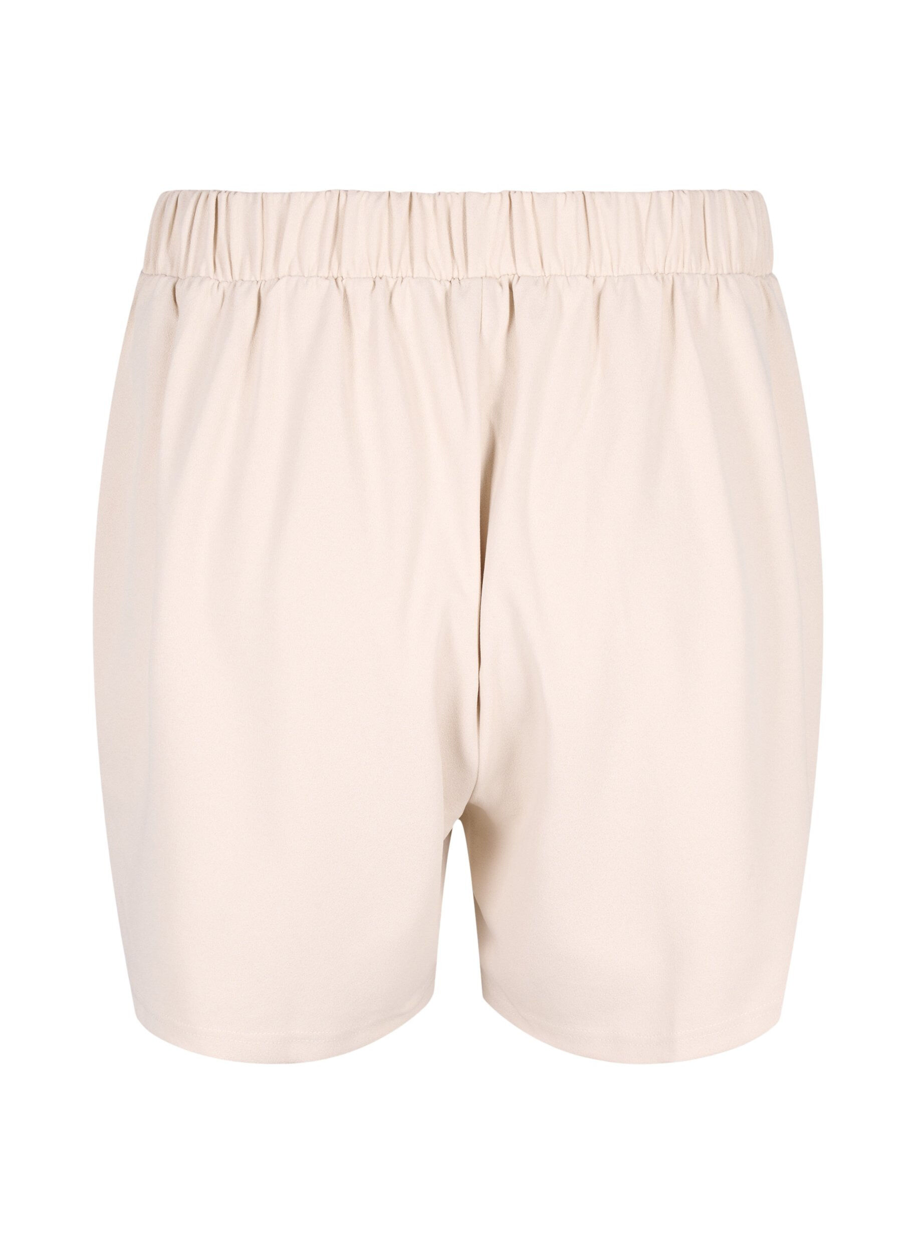 ZizziKorte broek met losse pasvorm en zakken, Beige, Packshot image number 1