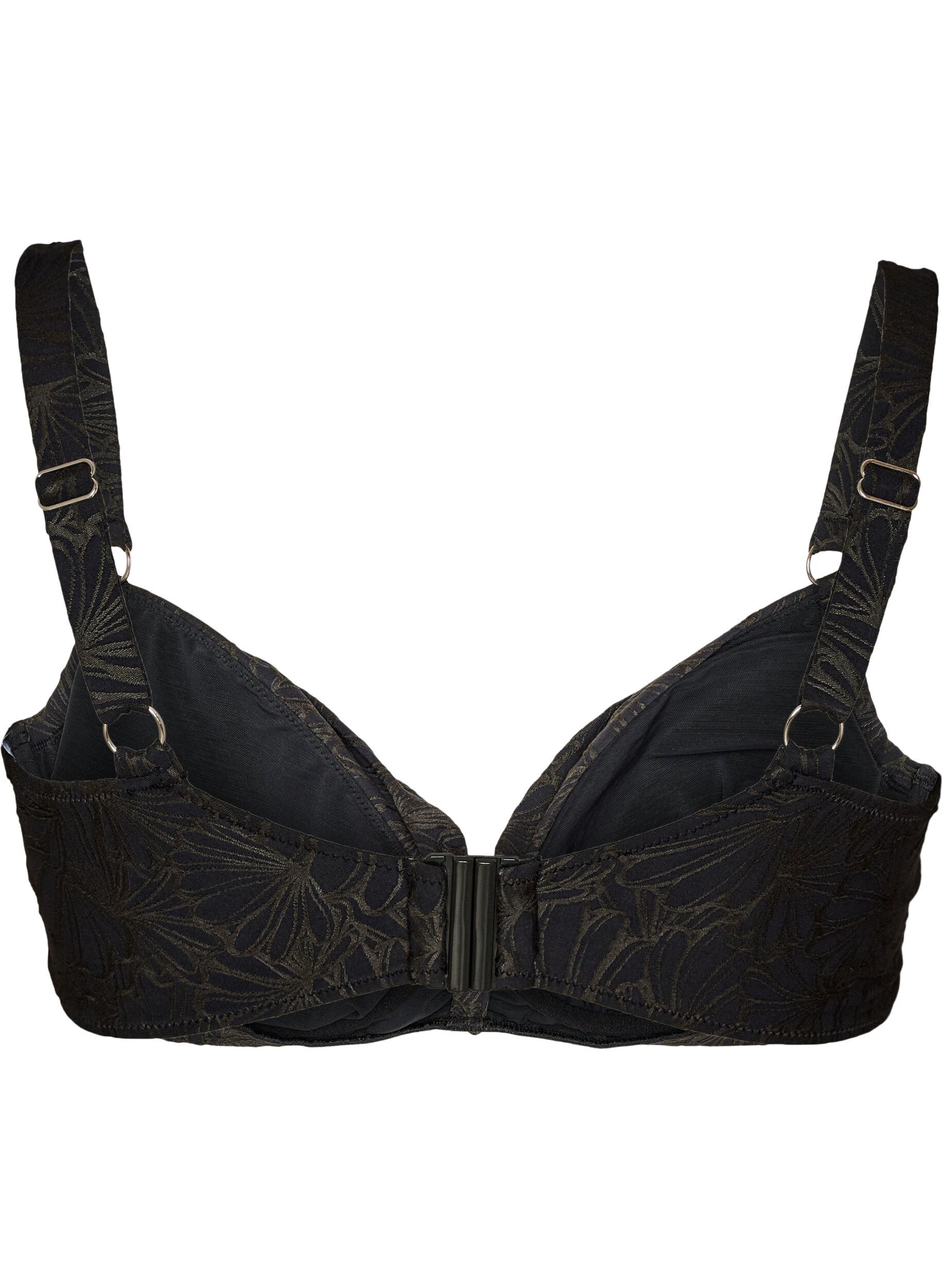 ZizziBeugel bikini top met een structuurpatroon, Grijs, Packshot image number 1