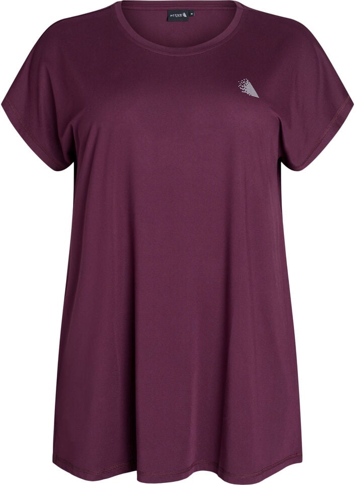 T-shirt long de sport, Bordeaux, Packshot image number 0