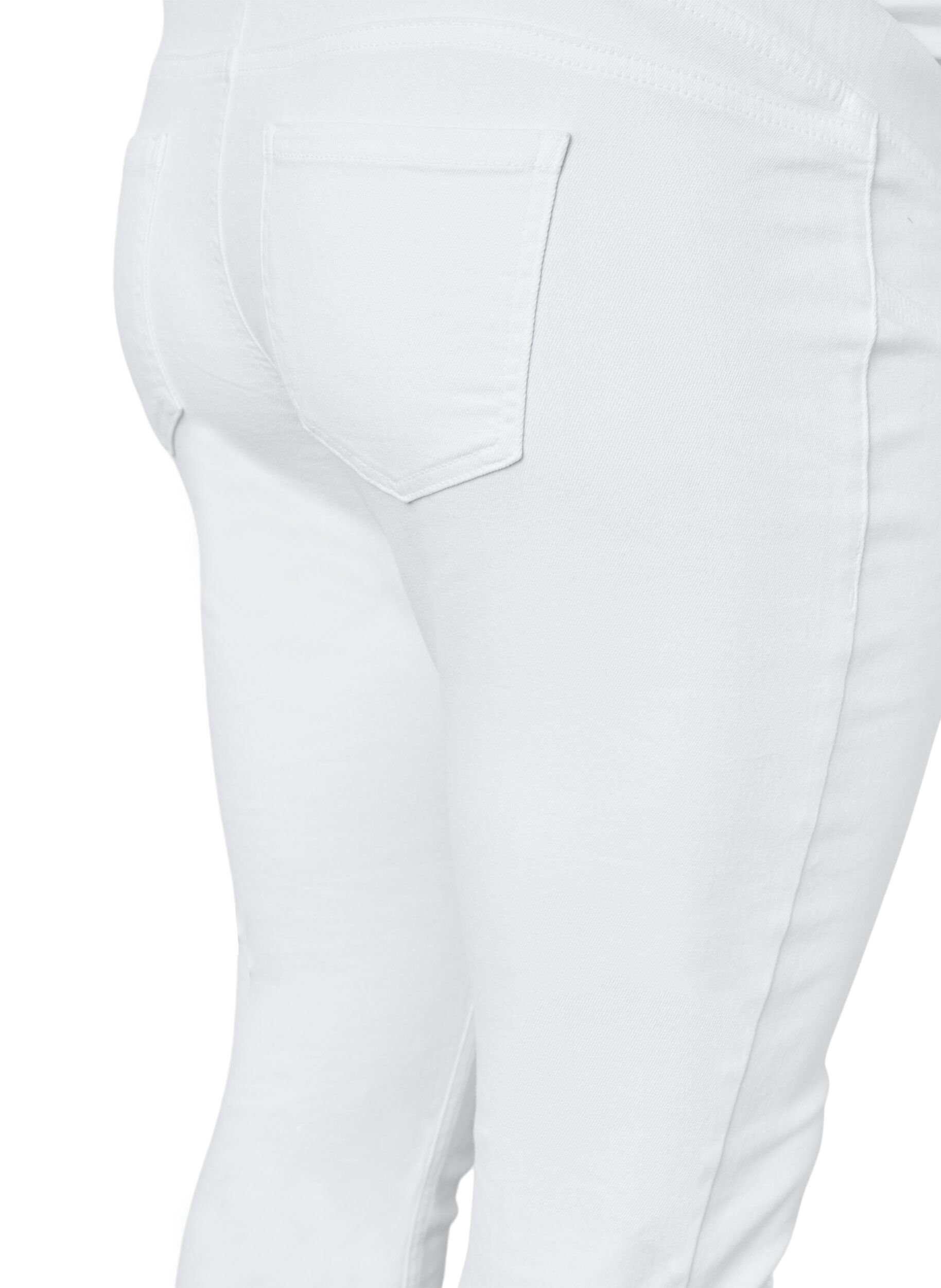 ZizziZwangerschapsjeggingbroek van katoen, White, Packshot image number 3