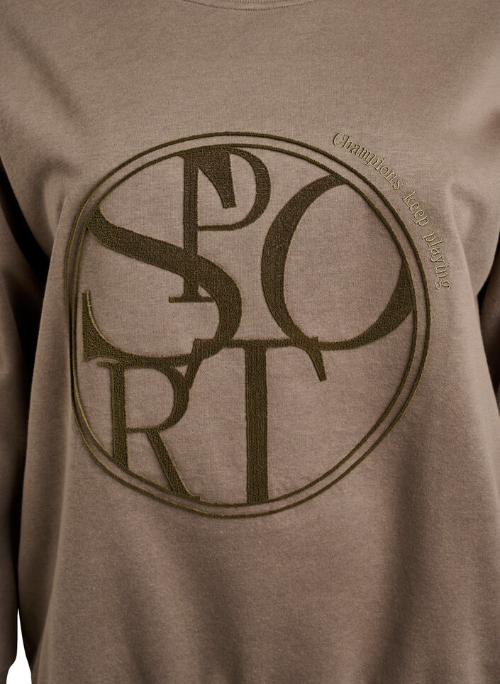 Sweatshirt met een motief, Walnut, Packshot image number 3
