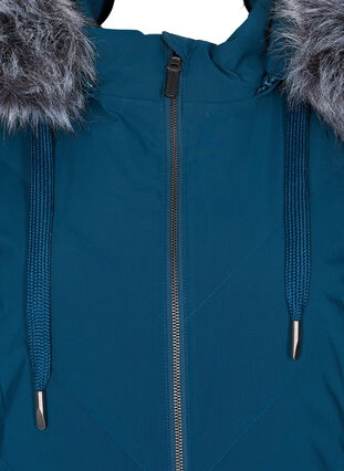 Veste d'hiver avec capuche amovible et grand col en fausse fourrure, Reflecting Pond, Packshot image number 2