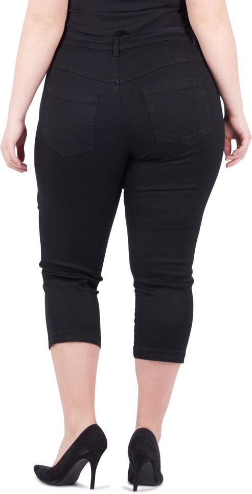 Slim fit Emily capri jeans, Zwart, Packshot image number 4