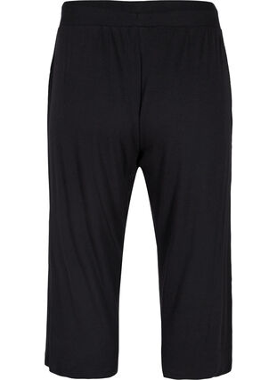 Pantalon-culotte ample en qualité côtelée, Black, Packshot image number 1