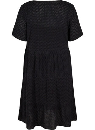 Robe à manches courtes avec broderie anglaise, Black, Packshot image number 1