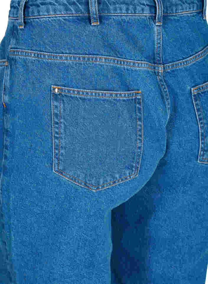 Jean droit taille haute, Blue denim, Packshot image number 3