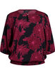 Blouse en viscose &agrave; imprim&eacute; floral et smocks, Bordeaux fonc&eacute;, Packshot image number 0