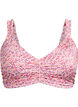 Gestreepte bikinitop met afneembare vulling, Roze, Packshot image number 0