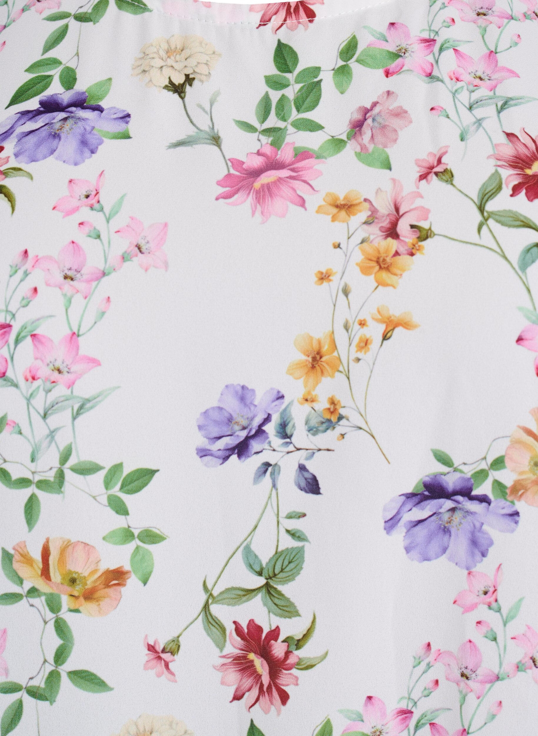Zizzi Blouse &agrave; fleurs avec smock, Rose, Packshot image number 2
