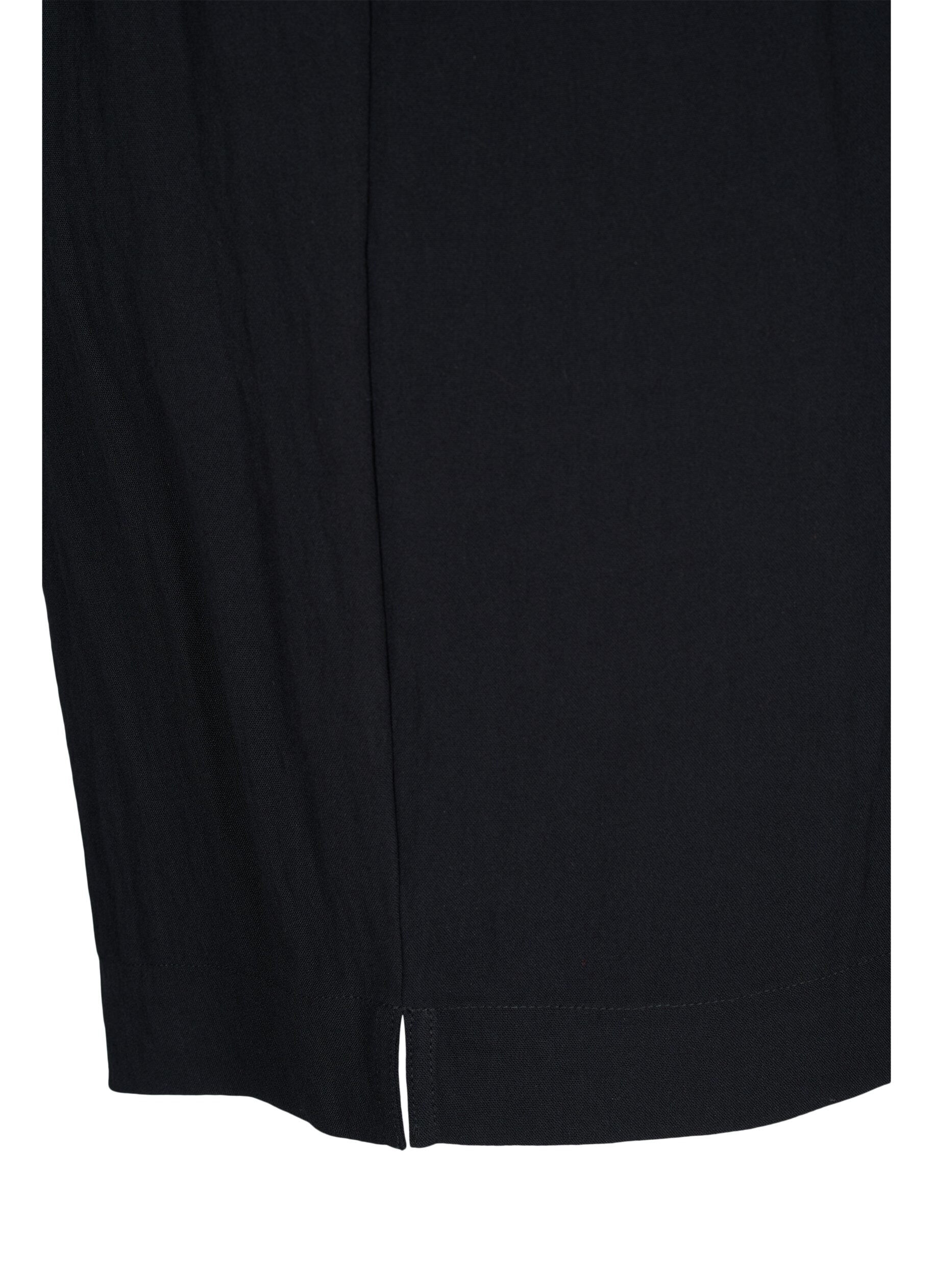 Zizzi Short ample en viscose, Black, Packshot image number 3