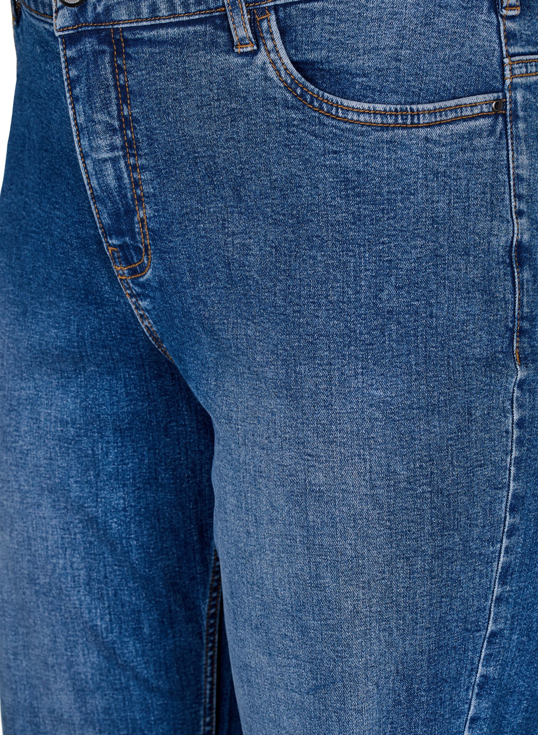 ZizziHigh-waisted Gemma jeans met een regular fit, Blauw, Packshot image number 2