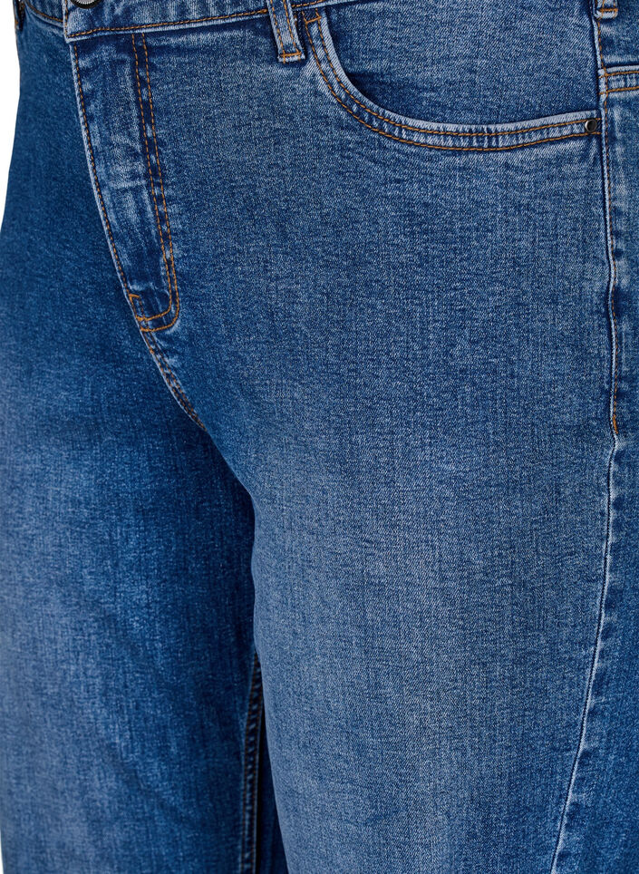 High-waisted Gemma jeans met een regular fit, Blauw, Packshot image number 2