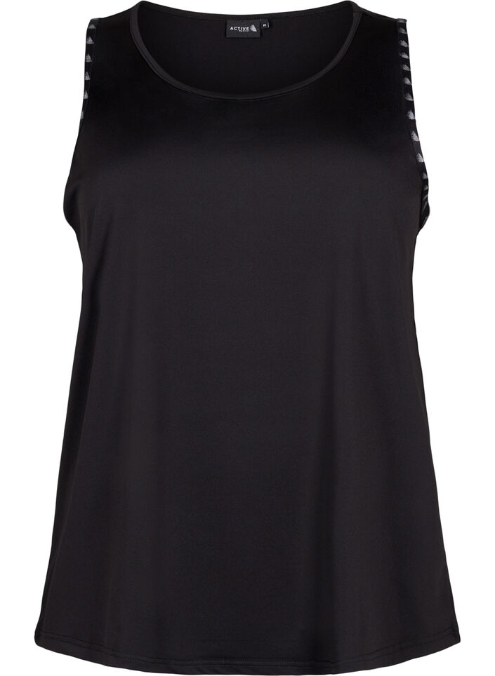 Effen kleur sport topje, Black, Packshot image number 0