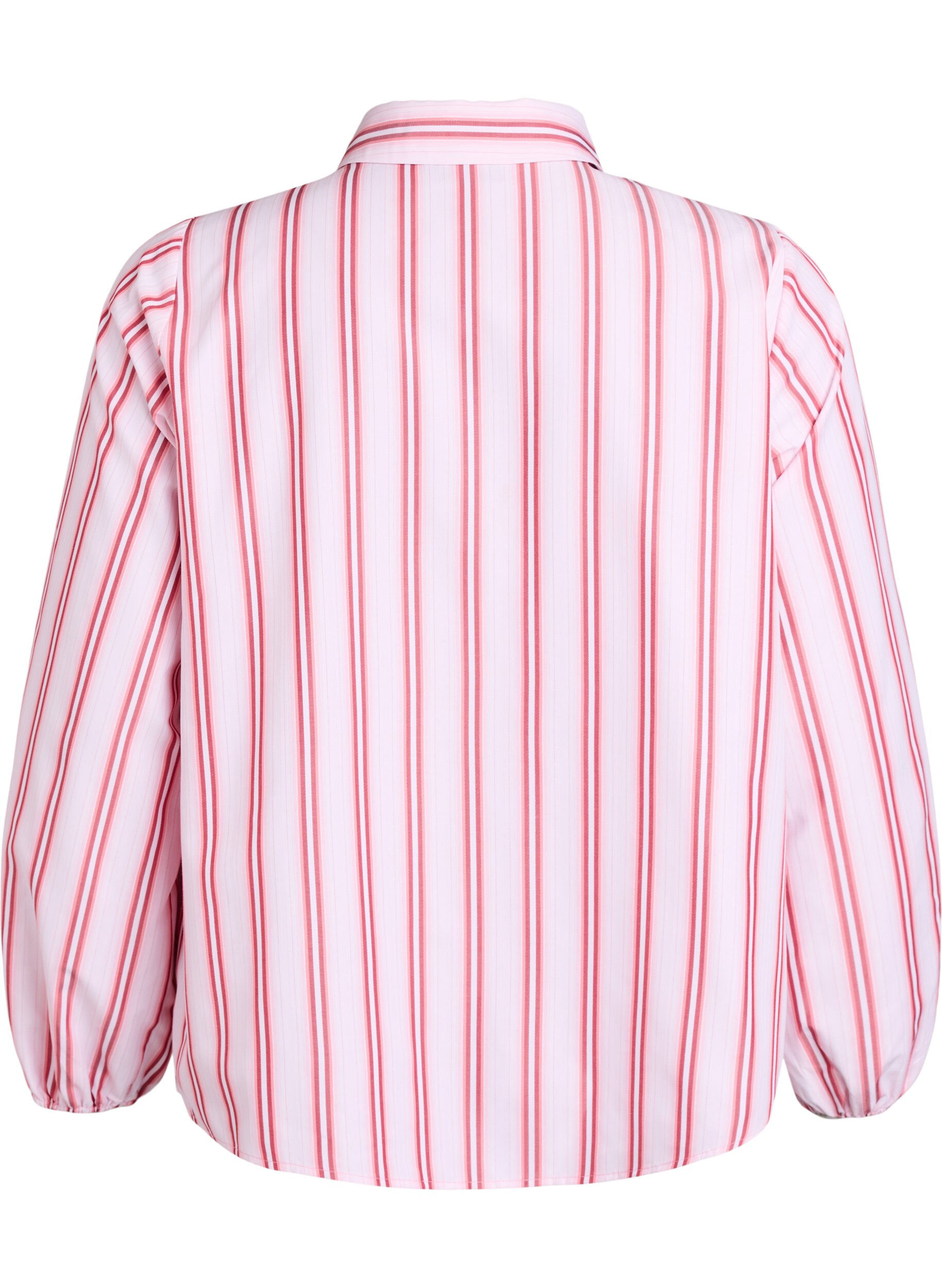 ZizziLos shirt met strepen en lange mouwen, Roze, Packshot image number 1
