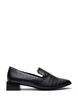 Wide fit - Loafers met een krokodilleneffect, Zwart, Packshot image number 0