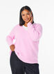 Blouse en maille &agrave; col V et manches raglan, Rose, Model image number 0