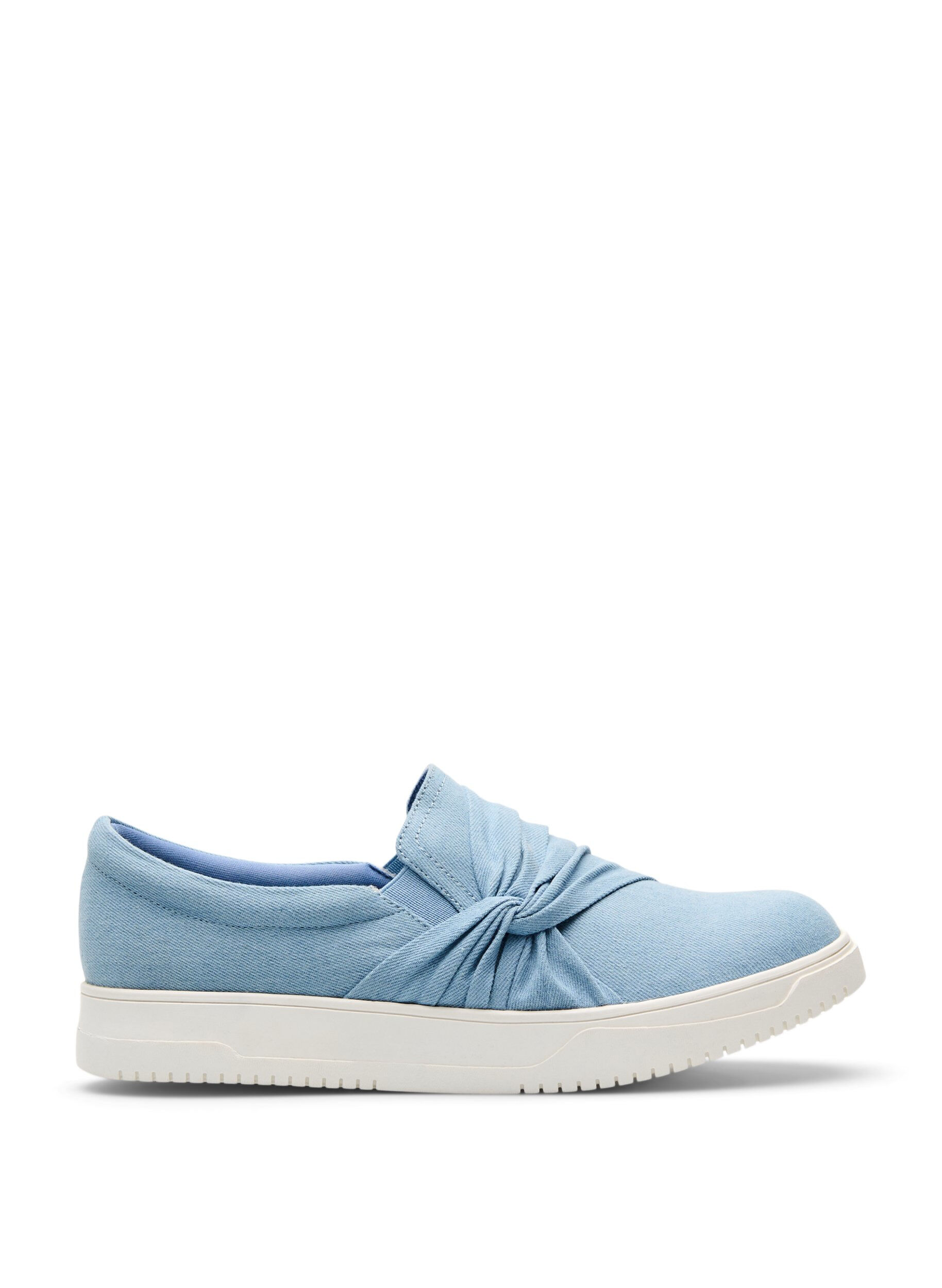Zizzi Large - Slip-on avec d&eacute;tail n&oelig;ud, Bleu, Packshot image number 0