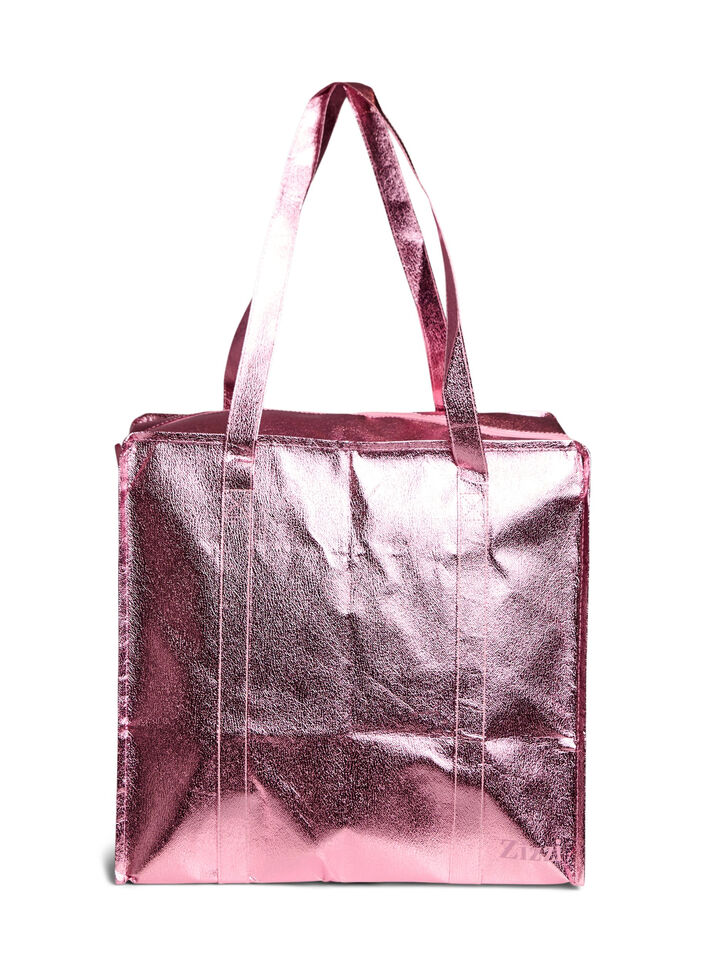 Sac de magasinage avec fermeture &eacute;clair, Rose, Packshot image number 1